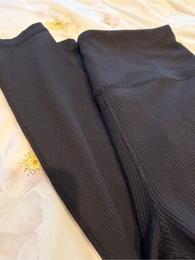 Athleta Black Ribbed Leggings